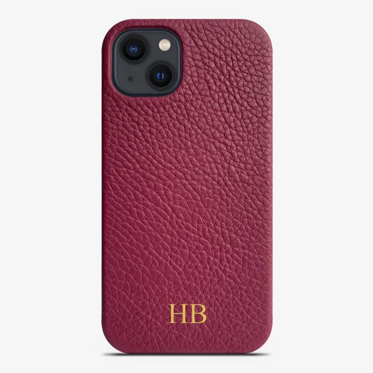 Personalised Phone 13 Genuine Leather Monogram Case Wrappz