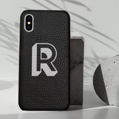 iPhone X Genuine Leather Printed Case
