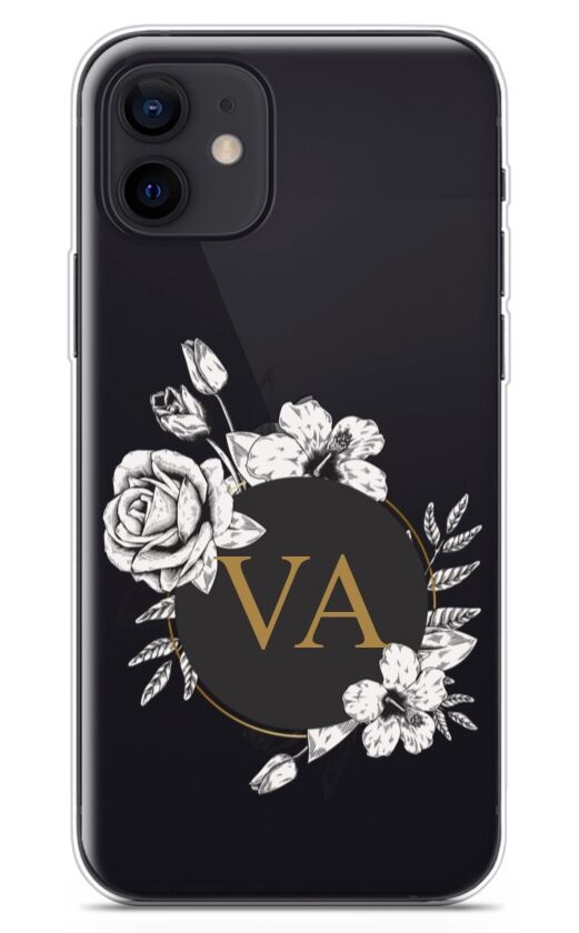 Floral Initials Clear