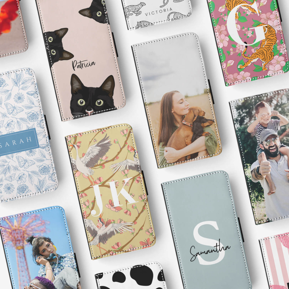 Personalised Flip & Faux Leather Phone Cases