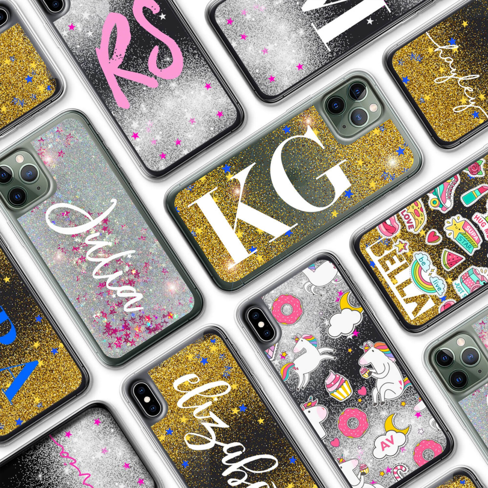 Personalised Glitter Phone Cases