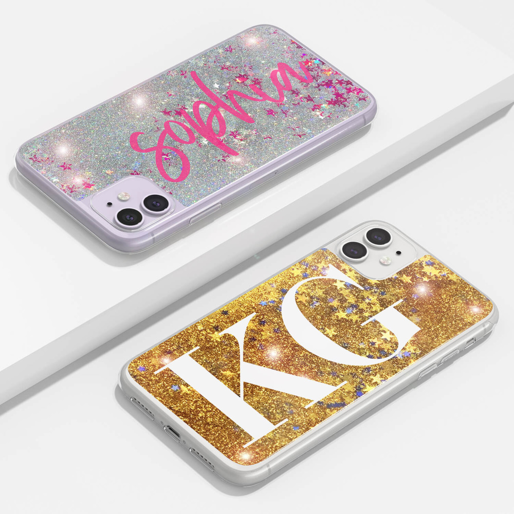 Personalised Glitter Phone Cases