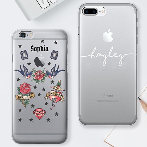 Personalised Clear Hard Phone Cases Personalised Clear Hard Phone Cases