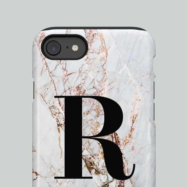 IPhone XR Case BLACK Personalised Pebble Leather Customised 